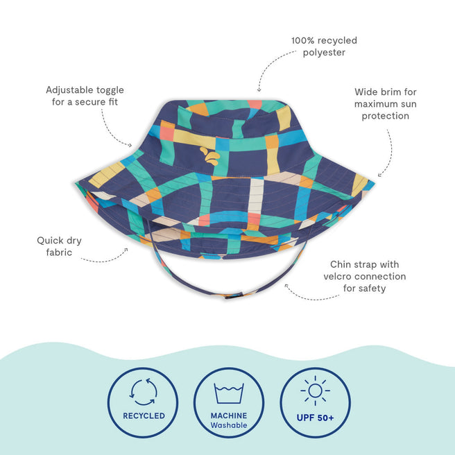 UV Protective Sun Hat Multi Check